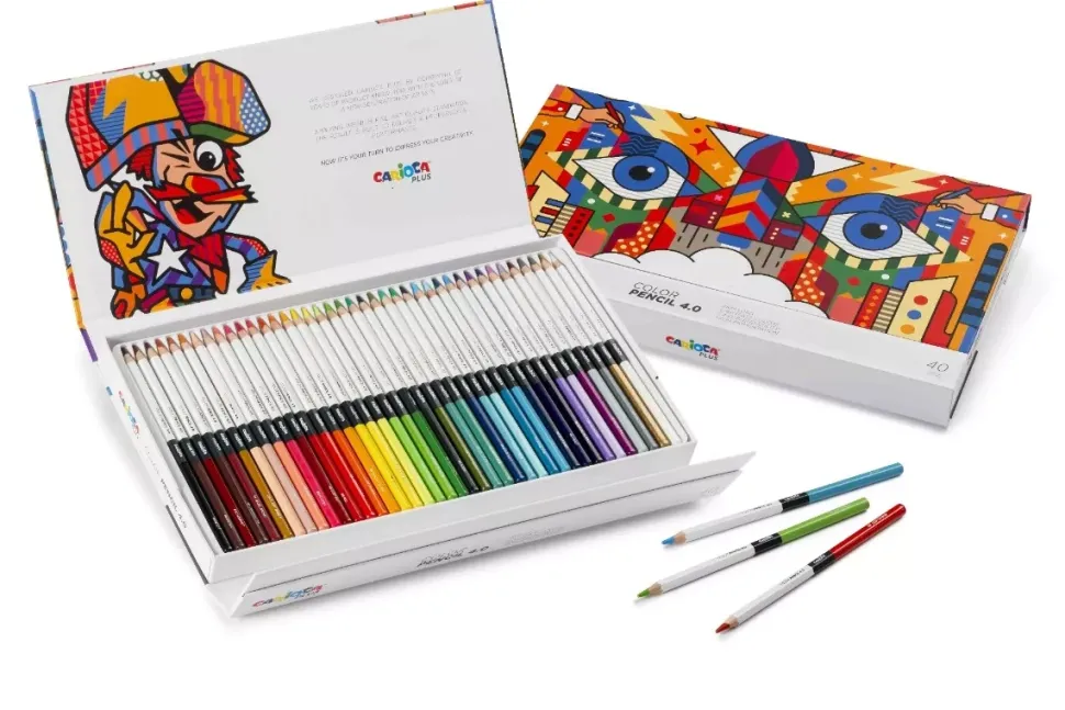 Caja premium de 40 lápices de colores 4.0 Carioca plus