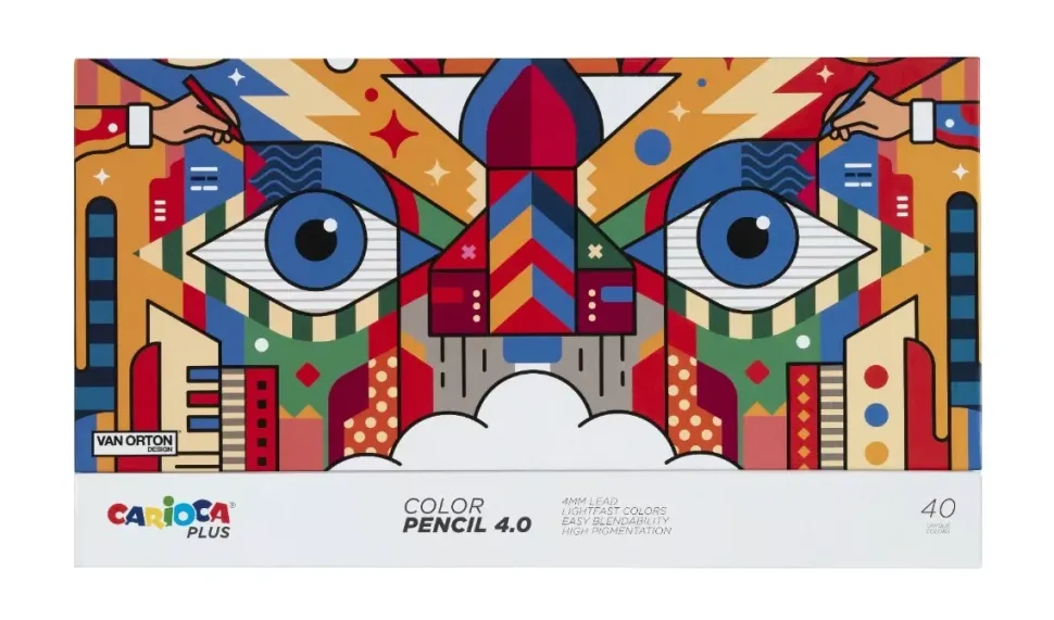 Caja premium de 40 lápices de colores 4.0 Carioca plus