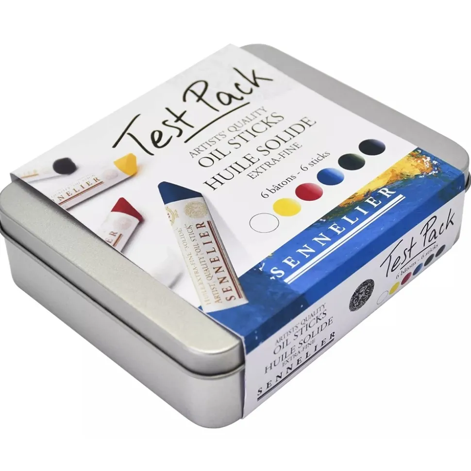 Caja Test Pack de 6 óleo en barra Sennelier