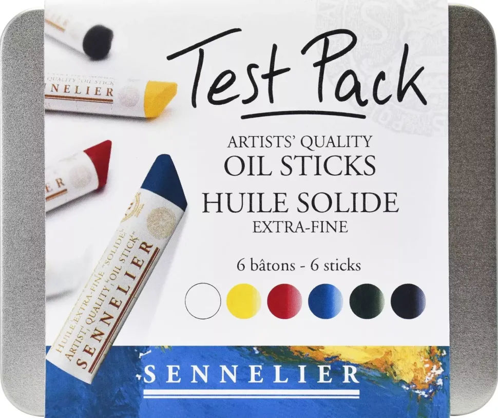 Caja Test Pack de 6 óleo en barra Sennelier