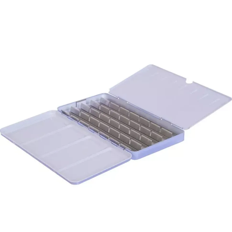 Caja vacía metálica 35 godets celeste White Nights