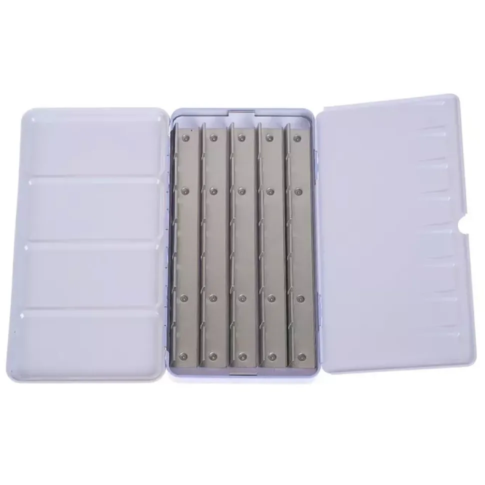 Caja vacía metálica 35 godets celeste White Nights