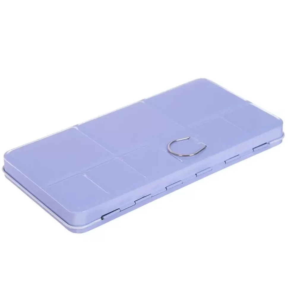 Caja vacía metálica 35 godets celeste White Nights