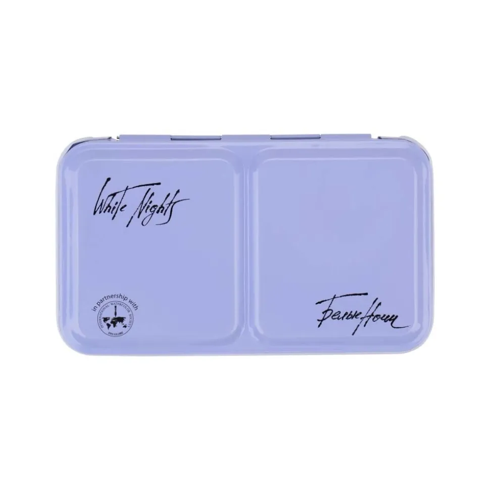 Caja vacía metálica 12 godets celeste White Nights
