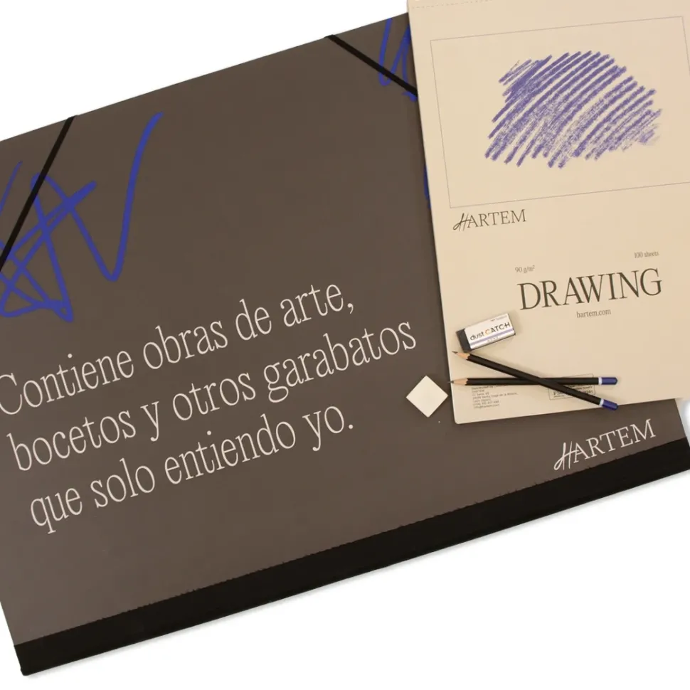 Carpeta de dibujo con gomas Hartem 52 x 72cm