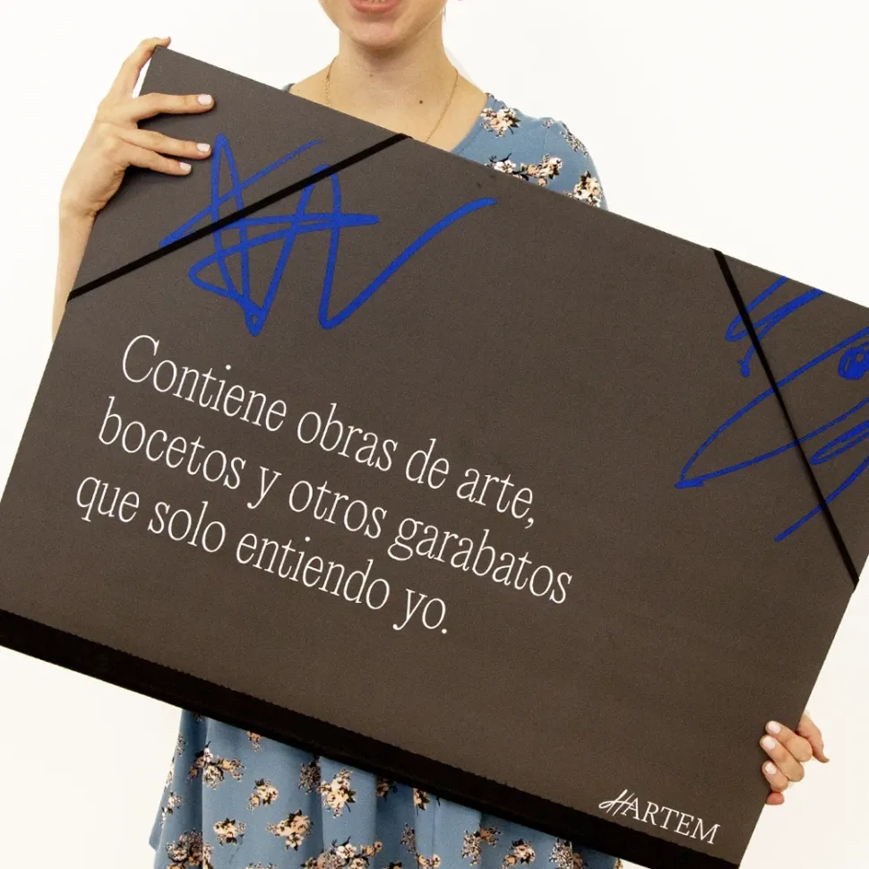 Carpeta de dibujo con gomas Hartem 52 x 72cm