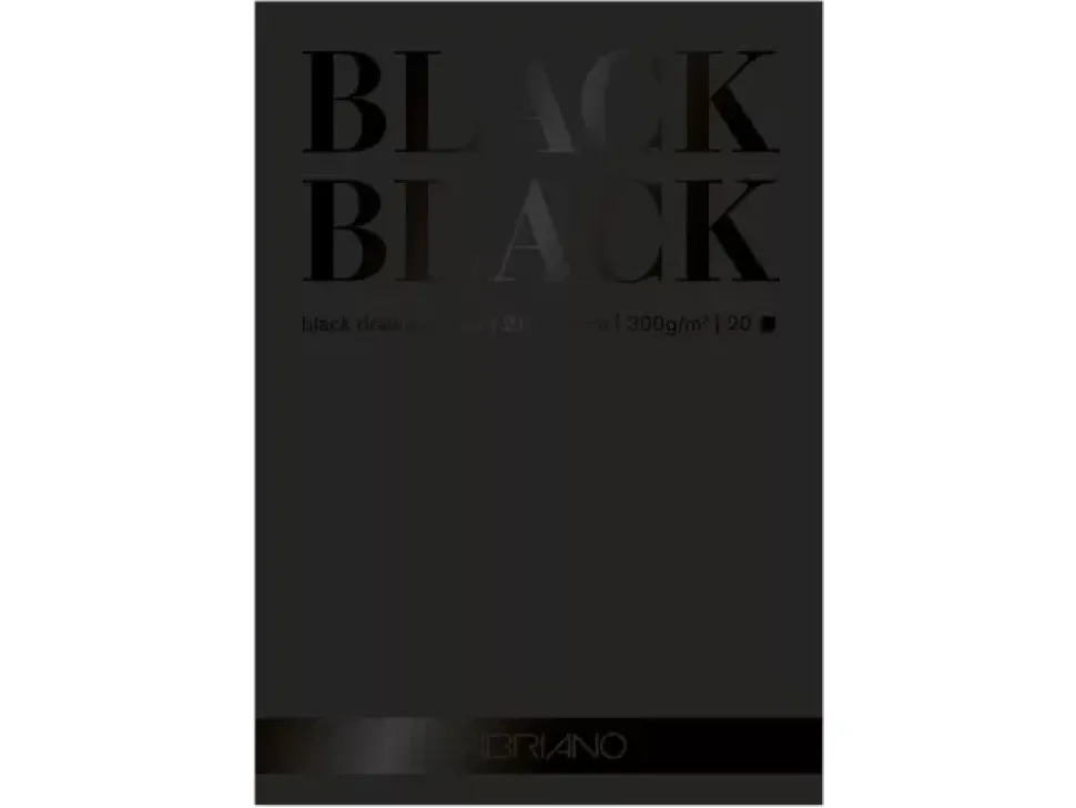 Cartulina Black Black Fabriano 50x70cm 680g/m²