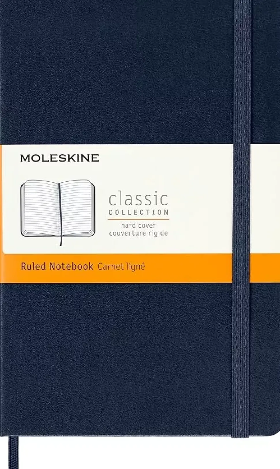 Cuaderno azul zafiro tapa dura rayada Classic Moleskine 11x18cm