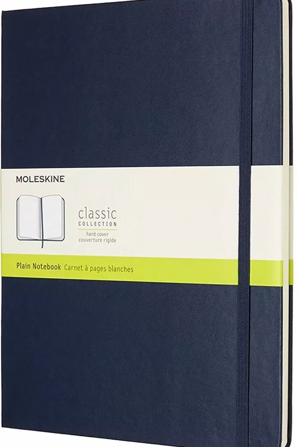 Cuaderno azul zafiro tapa dura liso Classic Moleskine 19x25cm
