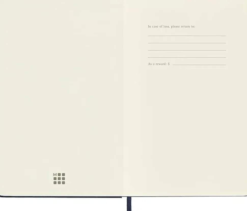 Cuaderno azul zafiro tapa dura liso Classic Moleskine 19x25cm