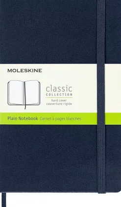 Cuaderno azul zafiro tapa dura liso Classic Moleskine 11x18cm