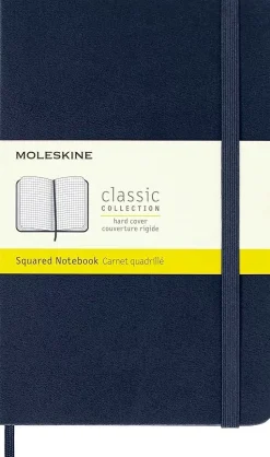 Cuaderno azul zafiro tapa dura cuadrícula Classic Moleskine 11x18cm