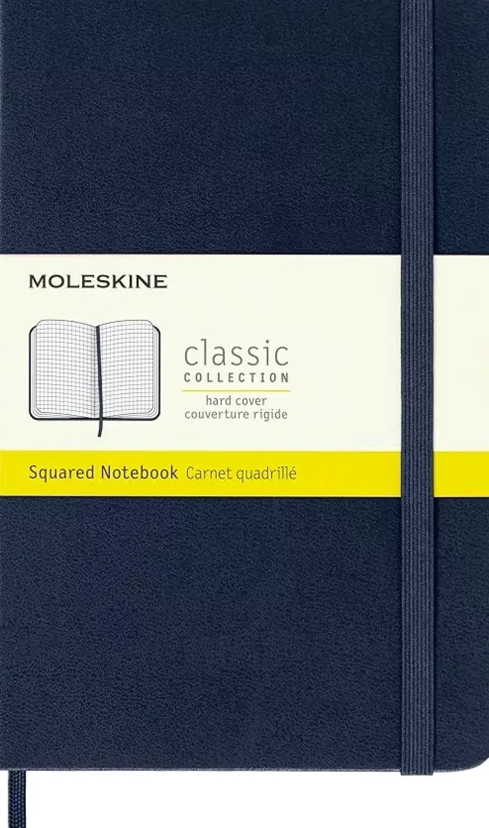 Cuaderno azul zafiro tapa dura cuadrícula Classic Moleskine 11x18cm