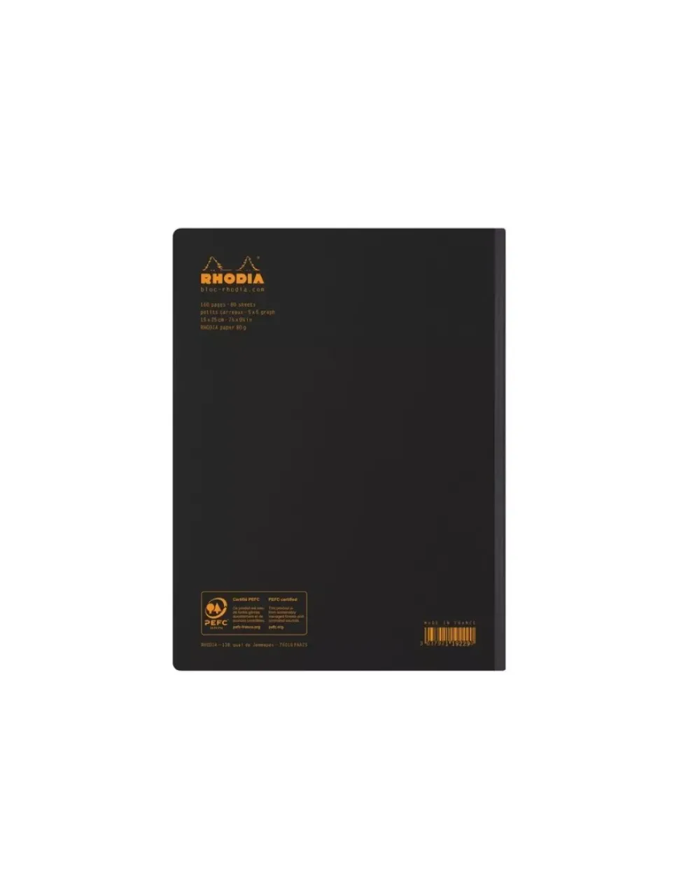 Cuaderno Composición Negro Cuadrícula Rhodia A5
