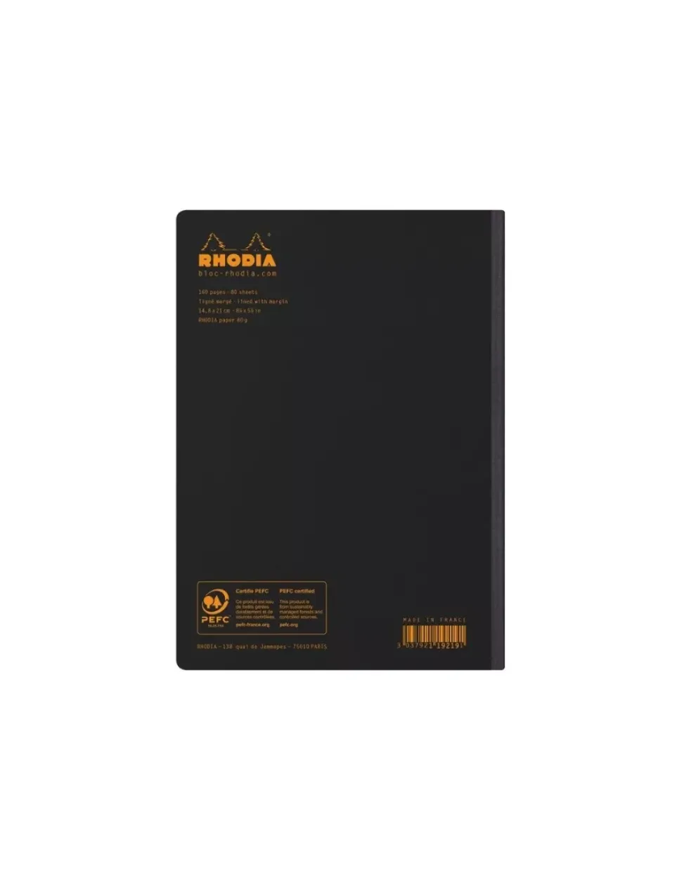 Cuaderno Composición Negro Rhodia A5