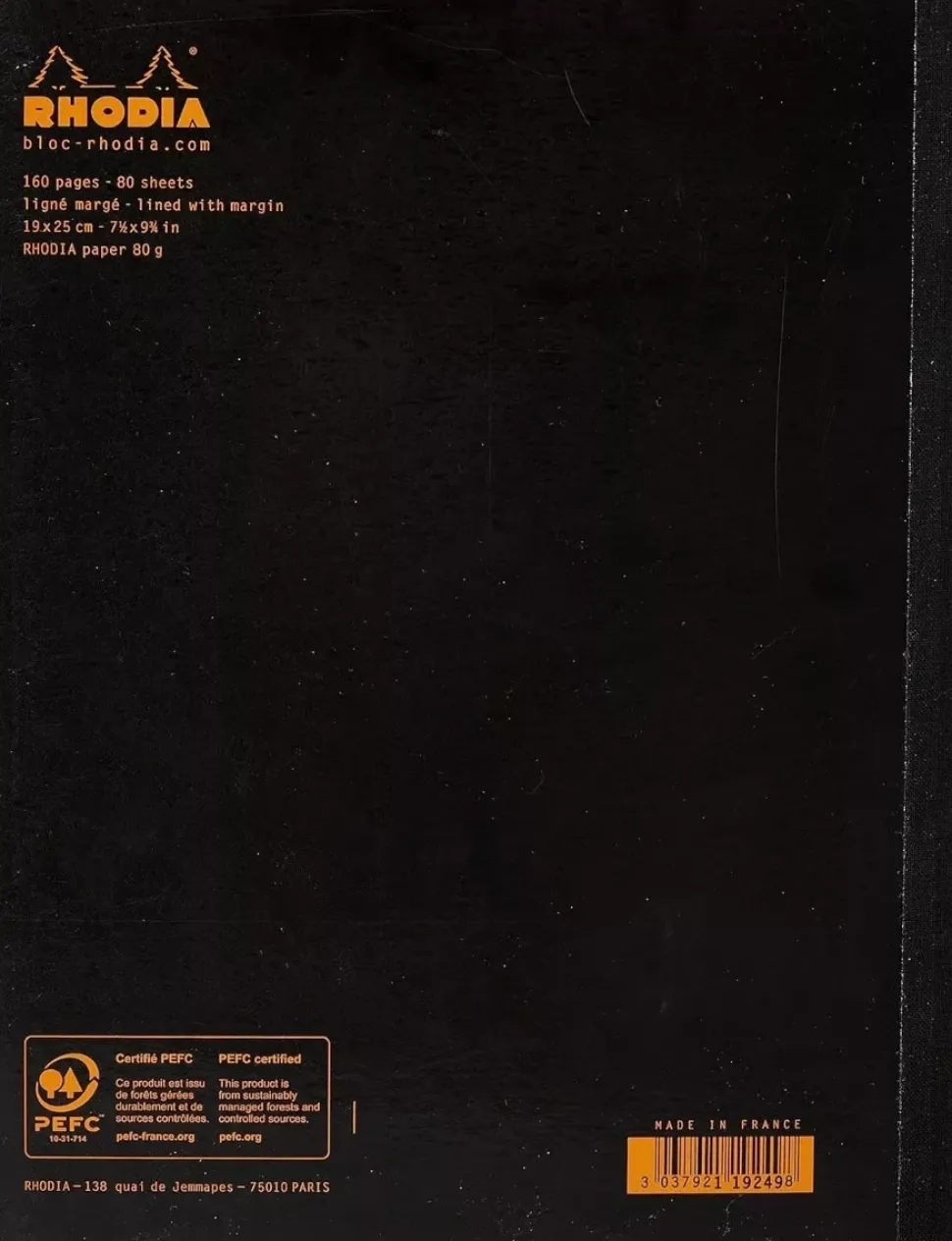 Cuaderno Composición Negro Rhodia B5