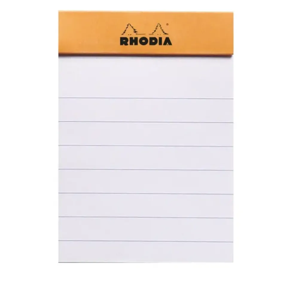 Cuaderno con líneas naranja Rhodia 5x7cm