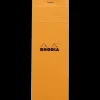 Cuaderno cuadros naranja Rhodia 7,4x21cm