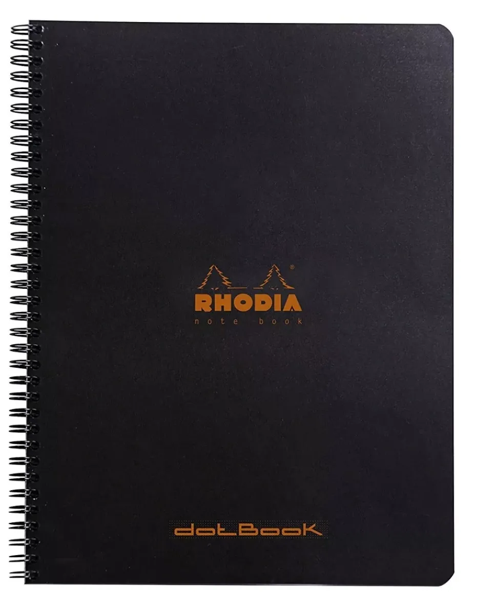 Cuaderno de espiral con puntos negro A4 Rhodia