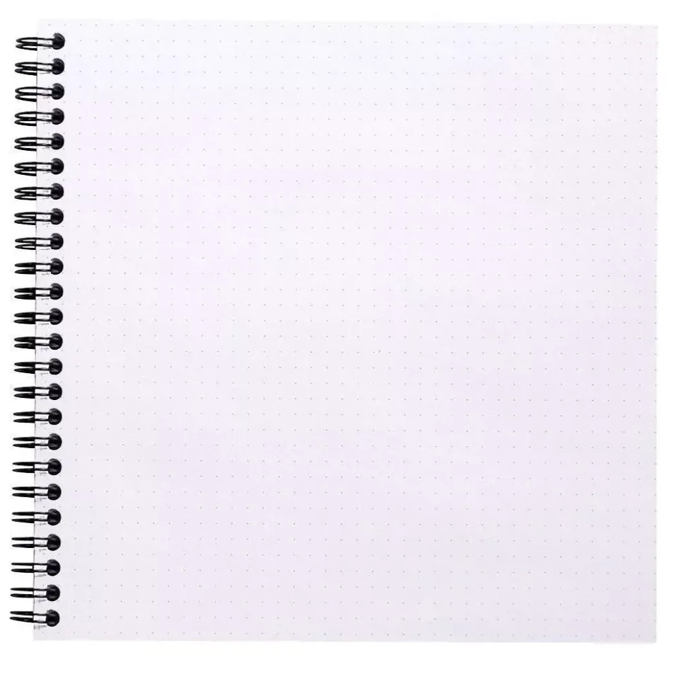 Cuaderno de espiral con puntos negro 21x21cm Rhodia