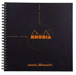 Cuaderno de espiral con puntos negro 21x21cm Rhodia