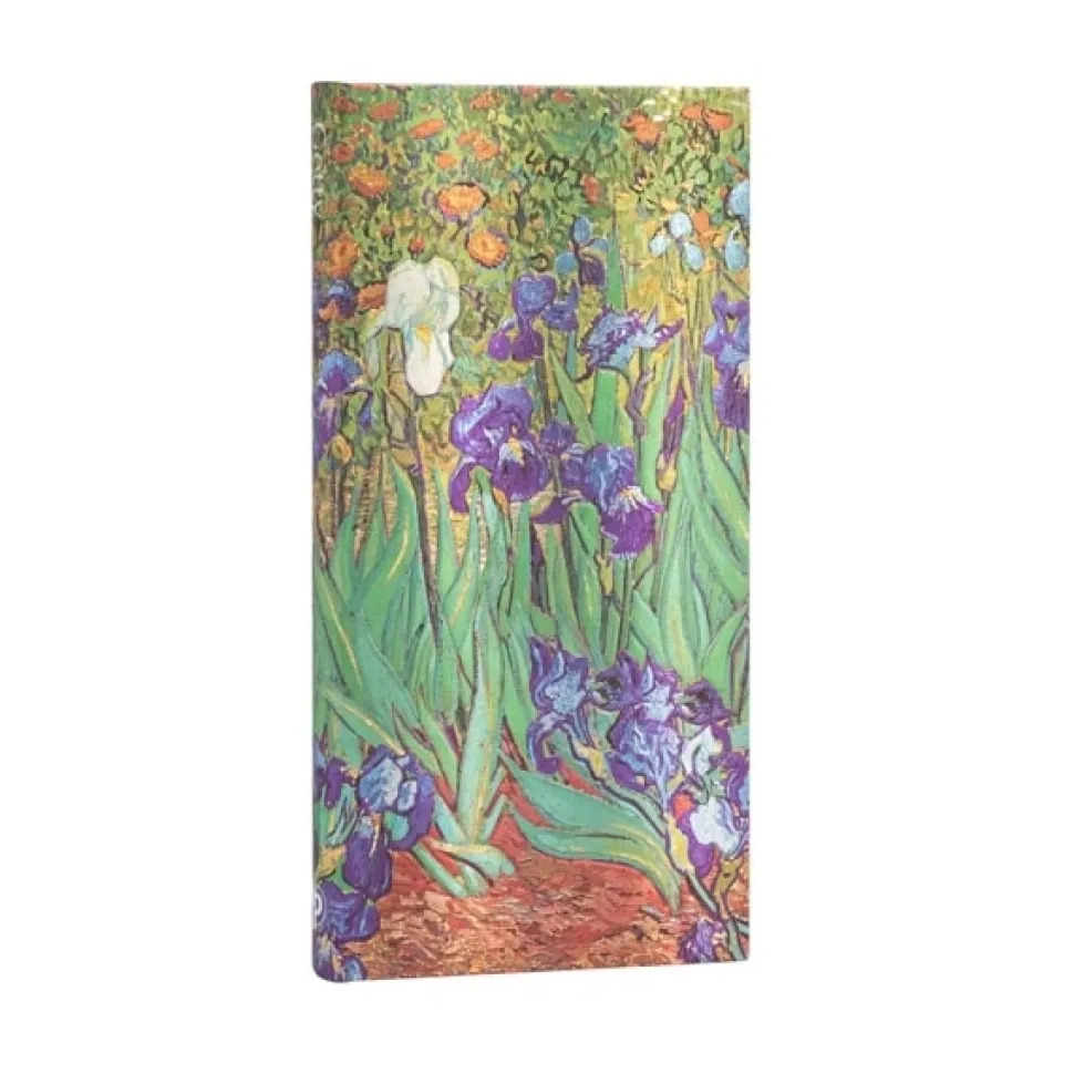 Cuaderno de tapa dura Delgado rayado Lirios de Van Gogh Paperblanks 9,5x18cm 85g/m²
