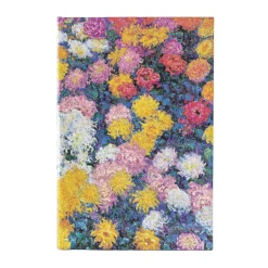 Cuaderno de tapa dura Midi punteado Crisantemos de Monet Paperblanks 13,5x21cm 120g/m²