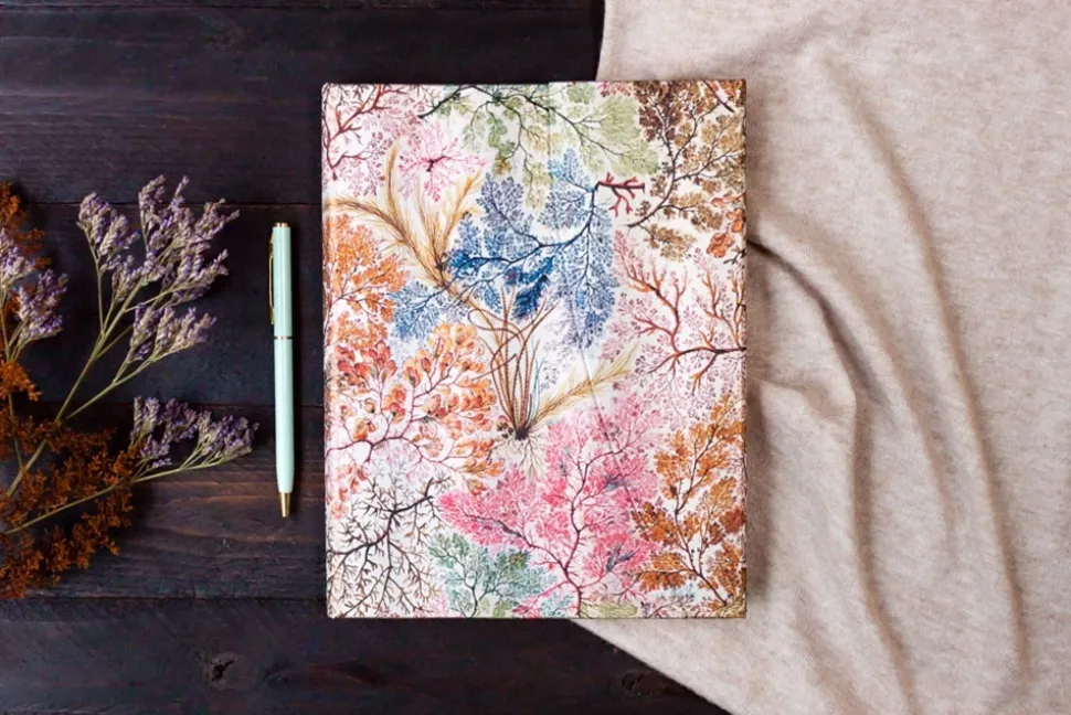 Cuaderno de tapa dura Midi rayado Anémonas Paperblanks 12x18cm 120g/m²