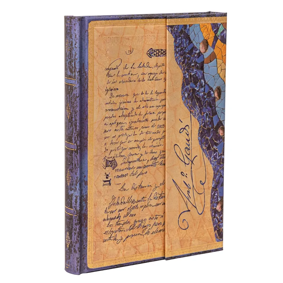 Cuaderno de tapa dura Midi rayado Gaudí, Manuscrito de Reus Paperblanks 12x18cm 120g/m²