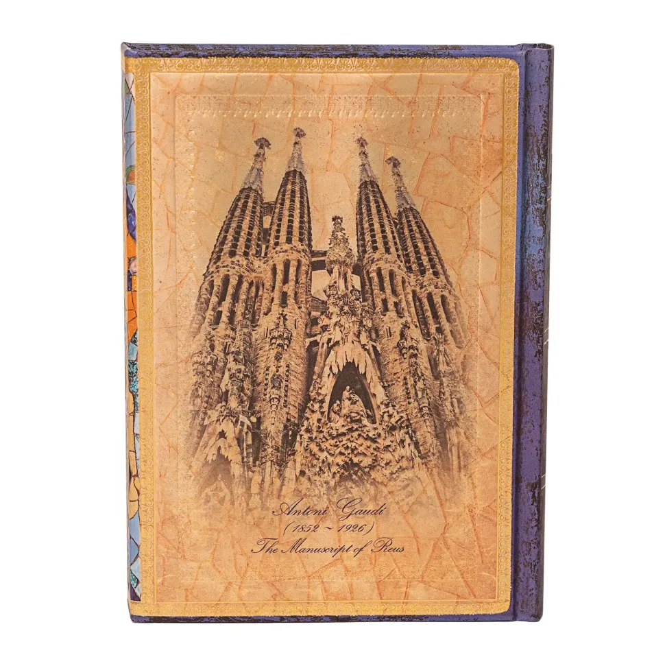 Cuaderno de tapa dura Midi rayado Gaudí, Manuscrito de Reus Paperblanks 12x18cm 120g/m²