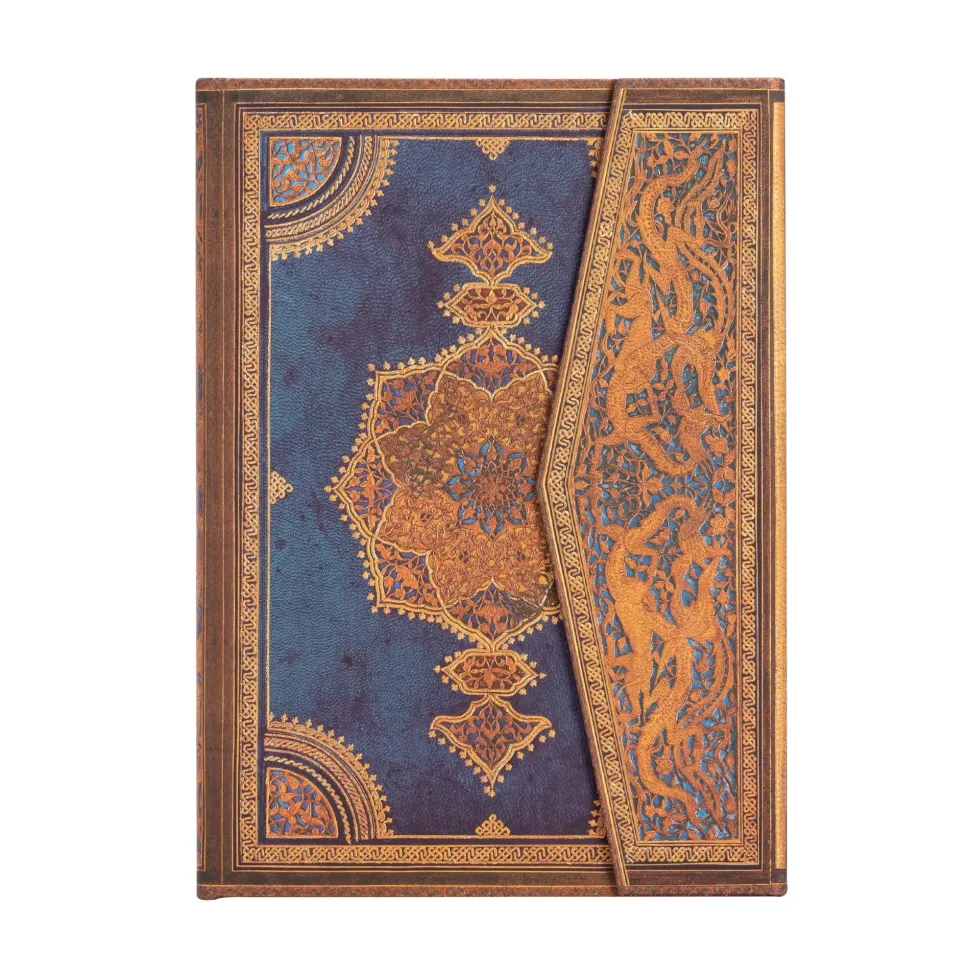 Cuaderno de tapa dura Midi liso Safavid Índigo Paperblanks 12x18cm 120g/m²