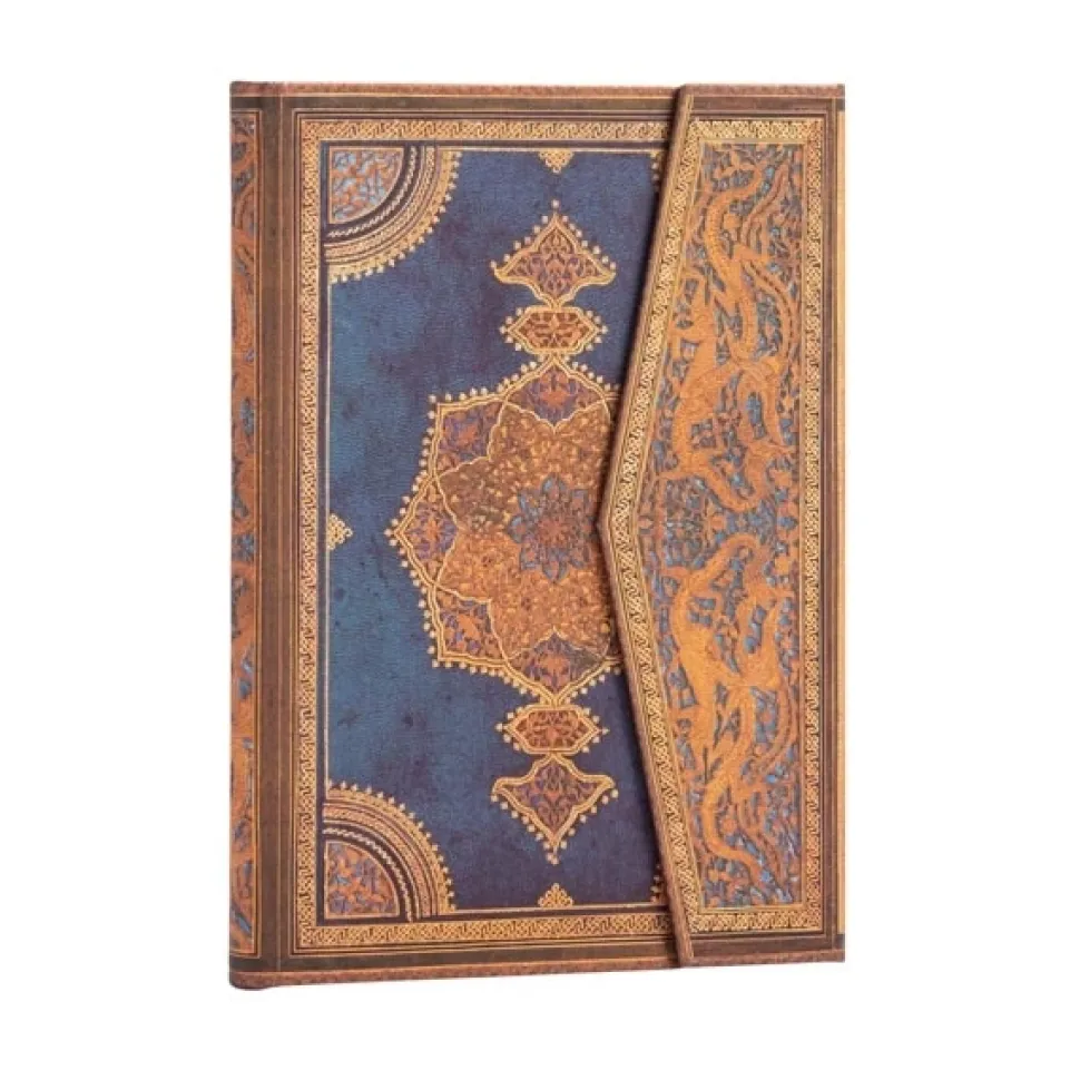 Cuaderno de tapa dura Midi liso Safavid Índigo Paperblanks 12x18cm 120g/m²