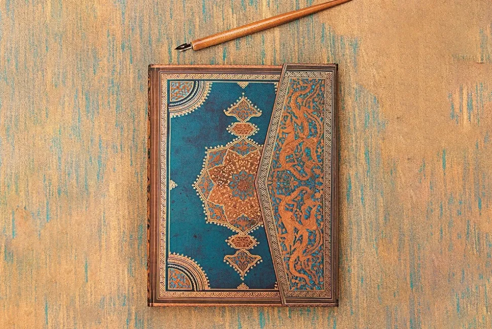Cuaderno de tapa dura Midi liso Safavid Índigo Paperblanks 12x18cm 120g/m²