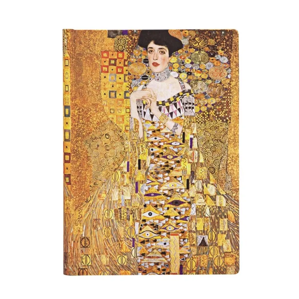 Cuaderno de tapa dura Midi rayado Centenario de Klimt, Retrato de Adele Paperblanks 12x18cm 120g/m²