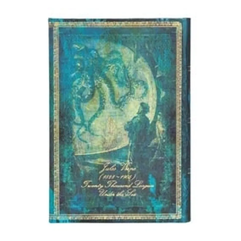 Cuaderno de tapa dura Mini rayado Verne, Veinte Mil Leguas Paperblanks 9x14cm 85g/m²