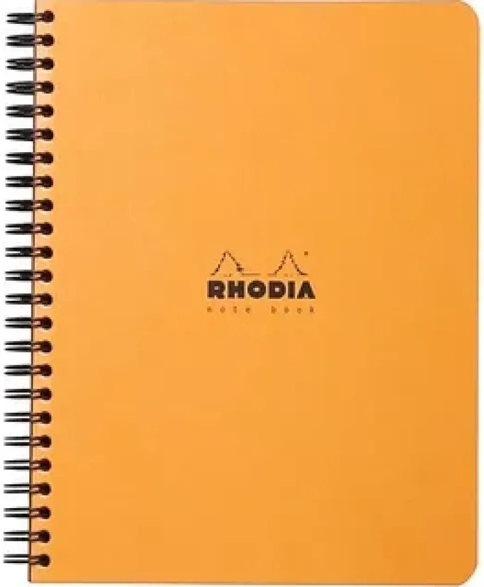 Cuaderno Espiral Cuadrícula Naranja Rhodia A5