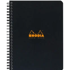 Cuaderno Espiral Cuadrícula Negro Rhodia A5
