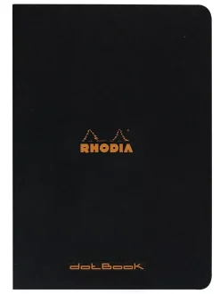 Cuaderno grapado lateral con puntos Negro A4 Rhodia