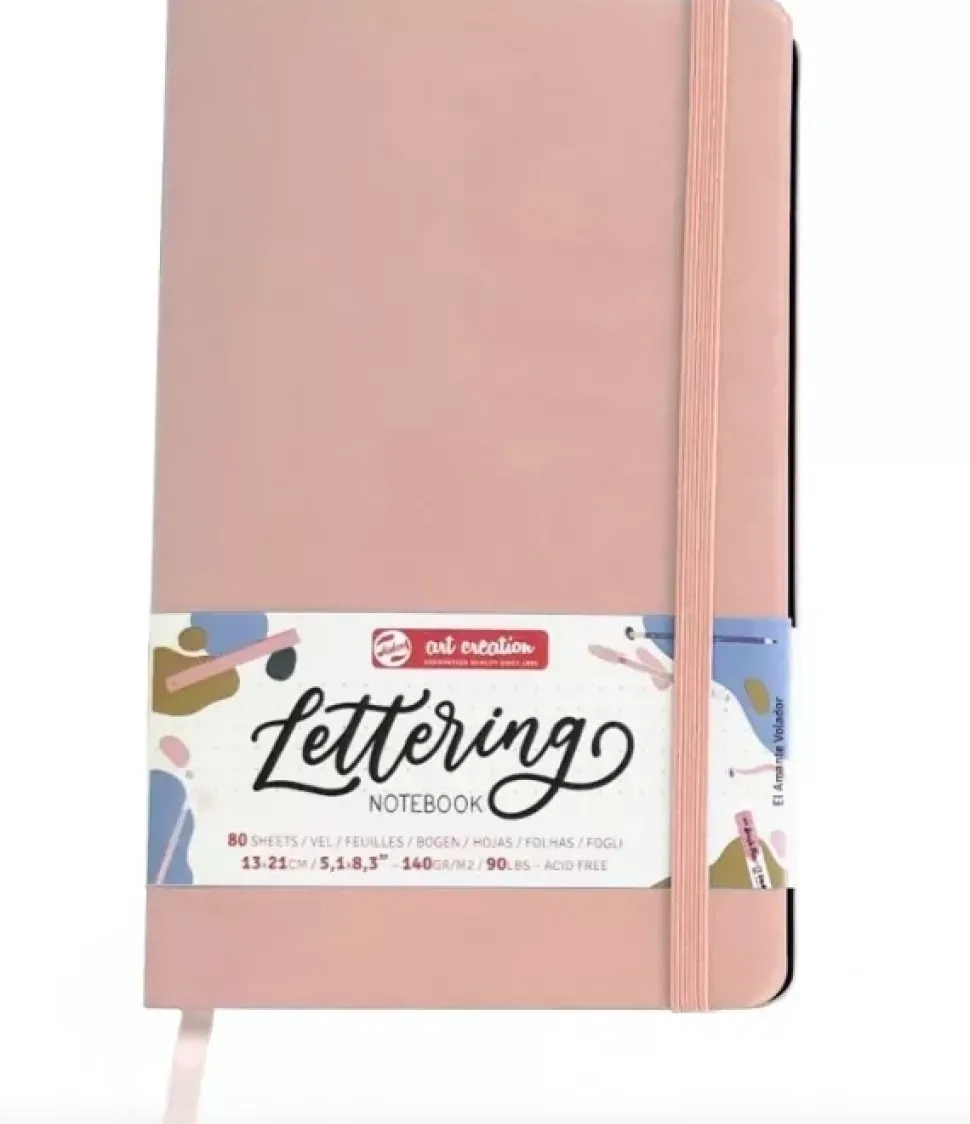 Cuaderno Lettering Rosa Pastel 140 g/m² 13x21cm Art Creation