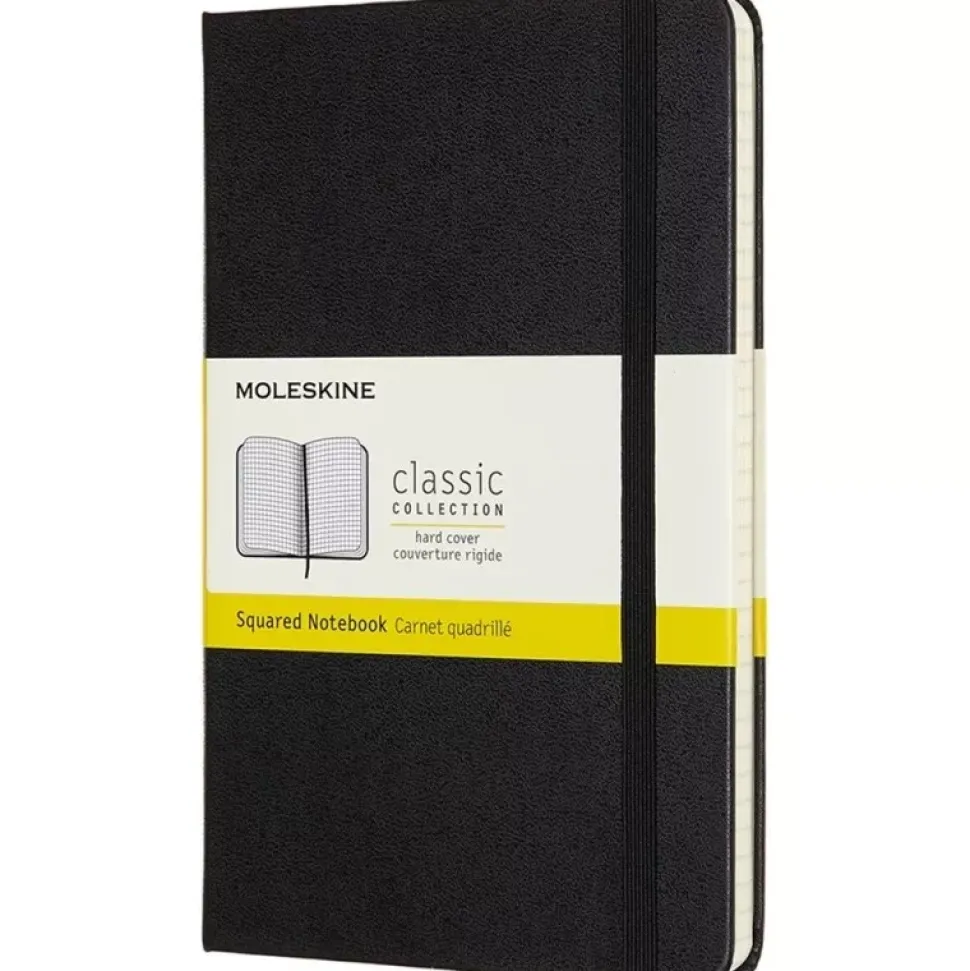 Cuaderno negro tapa dura cuadrícula Classic Moleskine 11x18cm