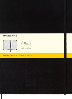 Cuaderno negro tapa dura cuadrícula Classic Moleskine 21x28cm