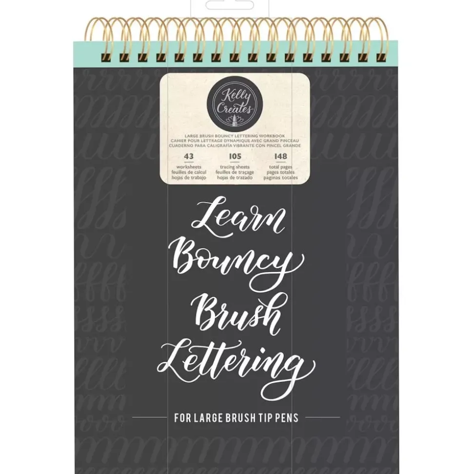 Cuaderno para caligrafía vibrante con pincel grueso Kelly Creates