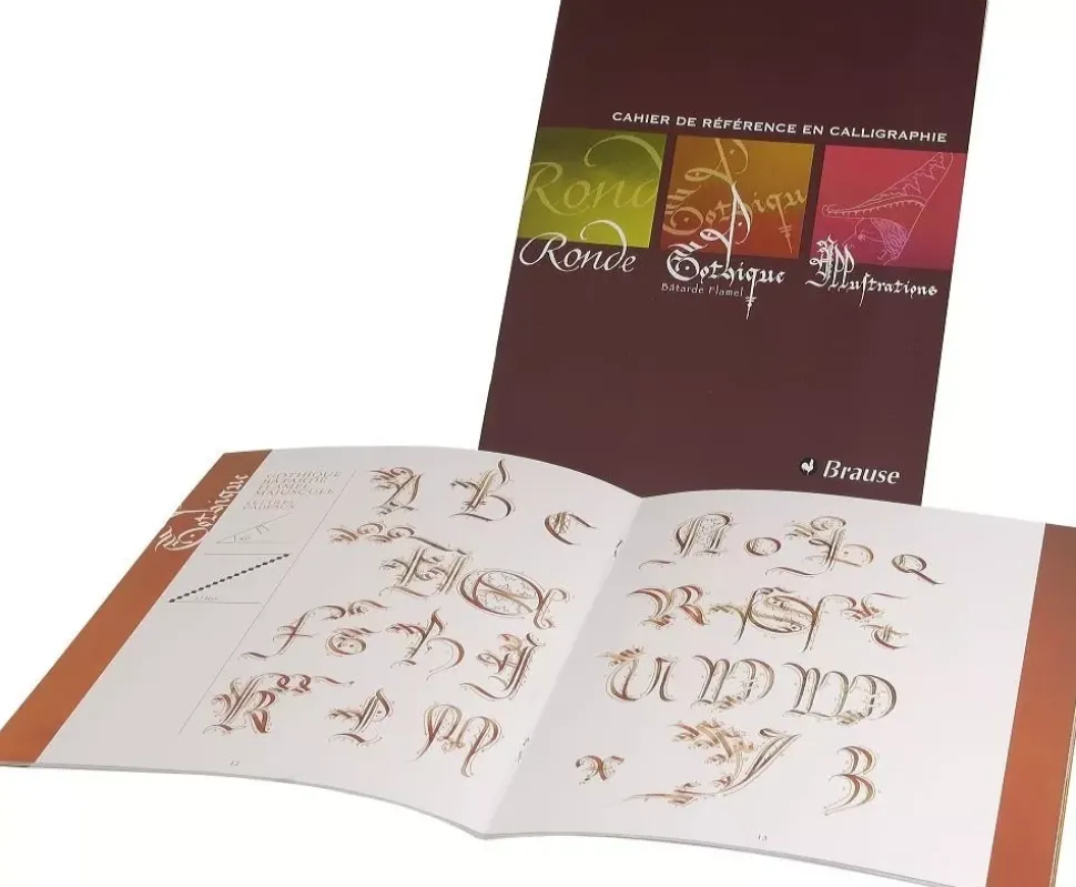 Cuaderno para practicar Caligrafía redonda, Gótica e ilustraciones Brause
