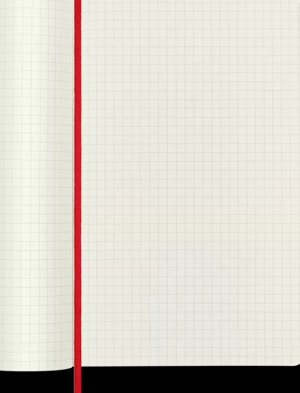 Cuaderno Rojo Cuadriculado tapa blanda Moleskine 13x21cm