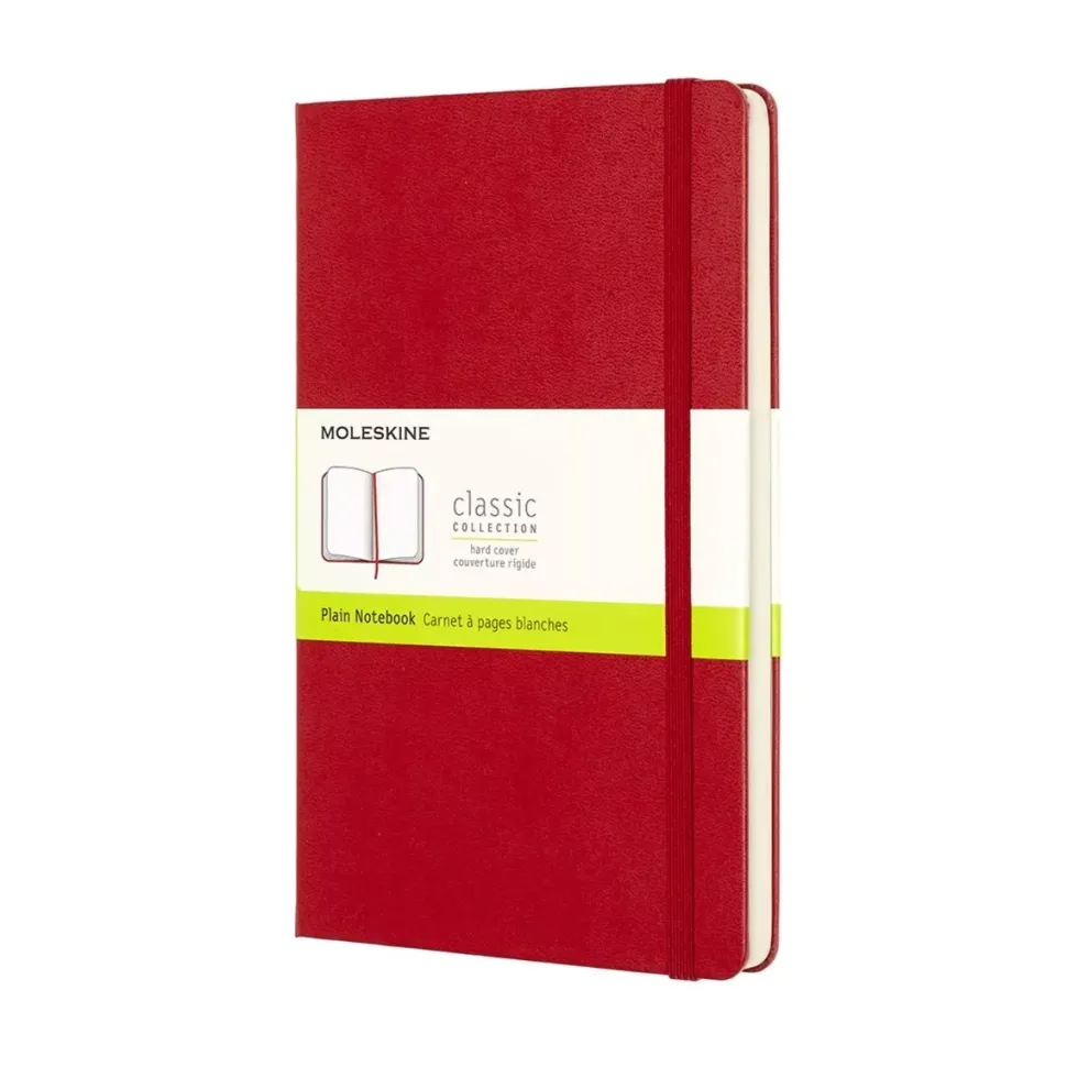 Cuaderno Rojo Escarlata Clásico Tapa Dura Lisa 13x21cm Moleskine