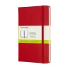 Cuaderno rojo escarlata tapa dura lisa Classic Moleskine 11x17cm