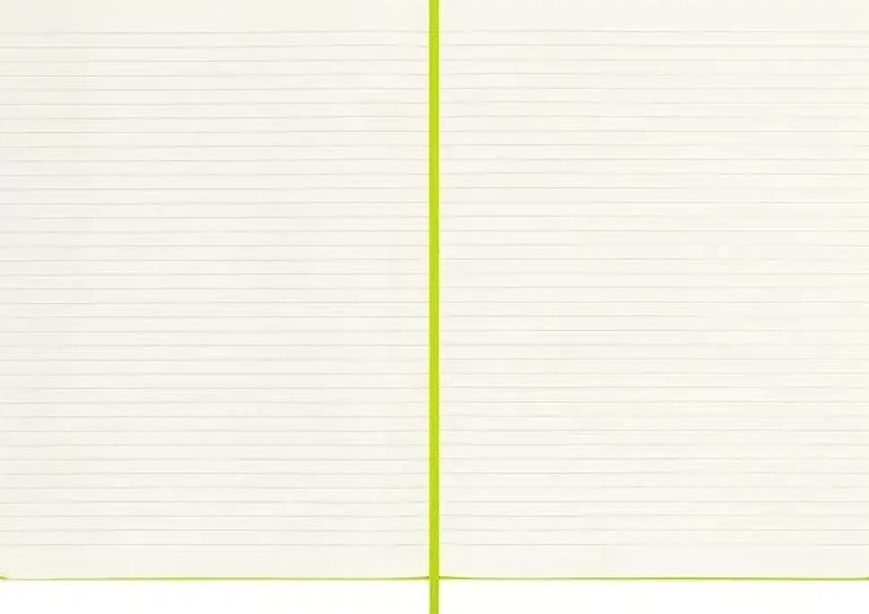 Cuaderno verde limón tapa dura rayada Classic Moleskine 13x21cm