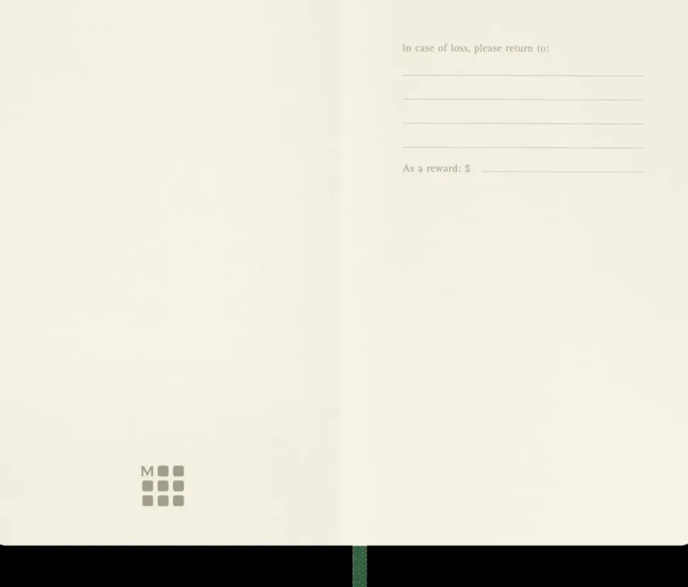 Cuaderno Verde mirto Clásico Tapa Blanda Rayas 9x14cm Moleskine