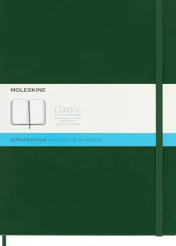 Cuaderno verde mirto tapa dura puntos Classic Moleskine 19x25cm