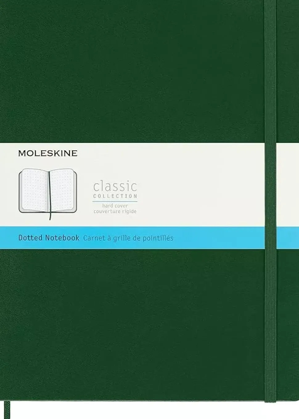 Cuaderno verde mirto tapa dura puntos Classic Moleskine 19x25cm